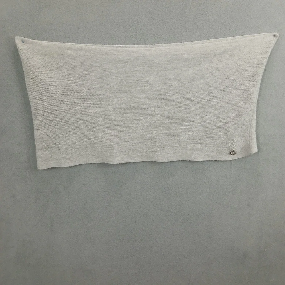 Calvin Klein Infiniti Scarf Womens Light Gray Textured Soft Stretch Comfortable